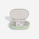 Sage Green Oval Zipped Jewellery Box