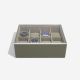 Olive Green 8 Piece Watch Box & Acrylic Lid